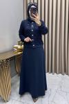 Pullu Etekli Takım Lacivert  Lacivert