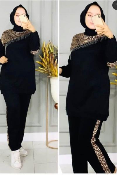 Püslüllü Takım Gold Siyah