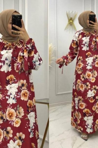 Reyda Elbise Bordo