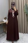 Rumeysa Elbise Kahve Kahverengi
