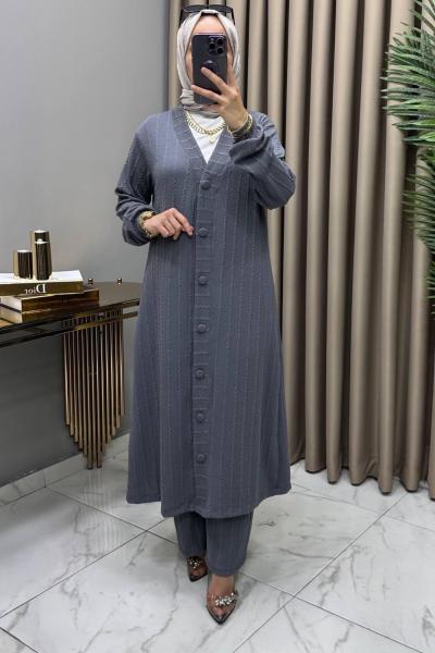 Rüveyda Takım Gri Gri