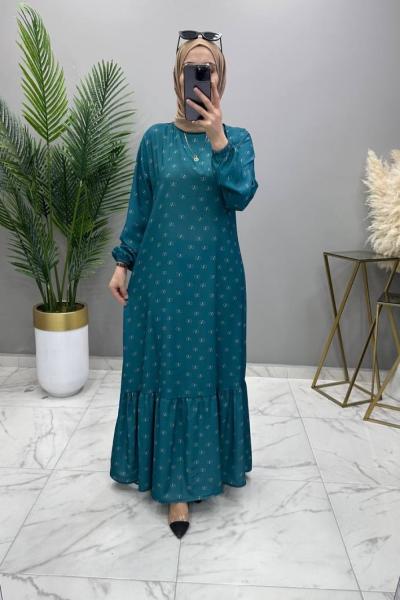 Sahra Elbise Petrol Petrol Mavisi