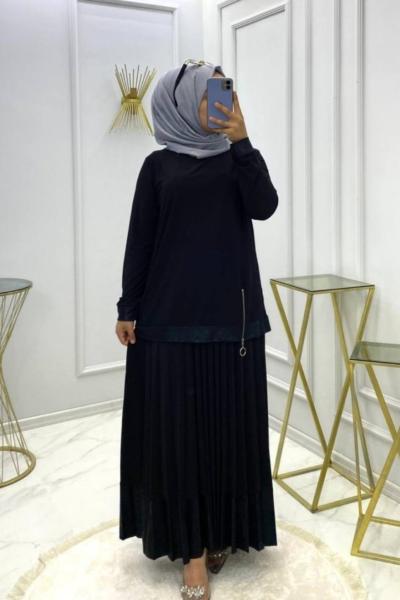 Saliha Takım Siyah Siyah