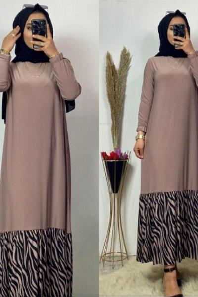 Sandy Detay Elbise Vizon Vizon