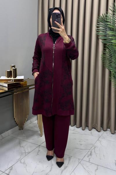 Sare Takım Bordo Bordo