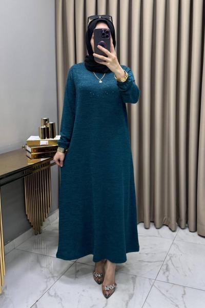 Şebnem Elbise Petrol Yeşili Petrol Yeşili