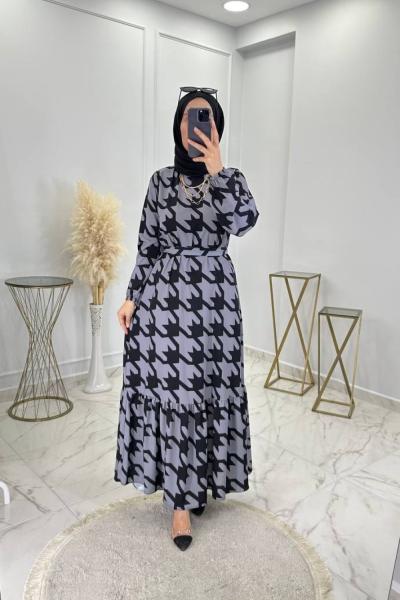 Sedef Elbise Gri Gri