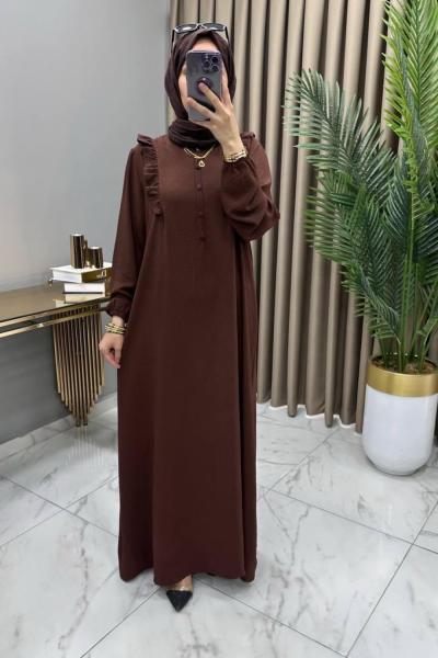 Sedef Elbise Kahve Kahverengi