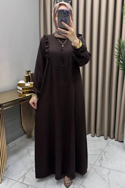 Sedef Elbise Kahve  Kahverengi