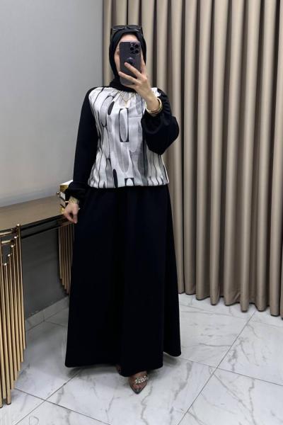 Şehnaz Takım Siyah Siyah