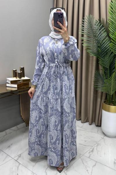 Selen Elbise Gök Mavi Gök Mavi