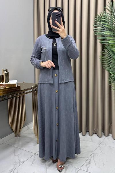 Selin Etekli Takım Füme Füme