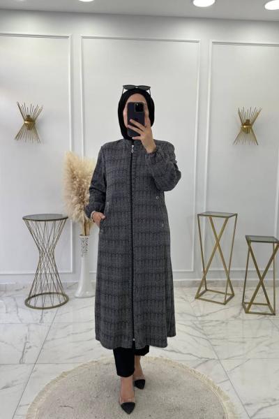 Selin Kaşe Kap Gri Gri