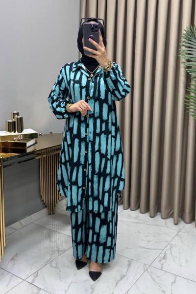 Şenay Takım Turkuaz Turkuaz