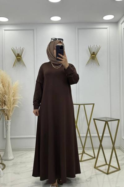 Senem Elbise Kahverenk Kahverengi