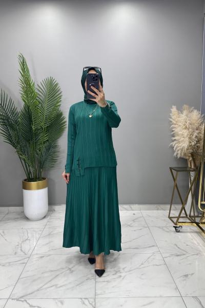 Senem Soğuk Merserize Takım Zümrüt  Zümrüt