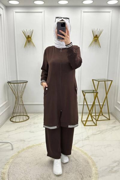 Serra Takım Kahve Kahverengi