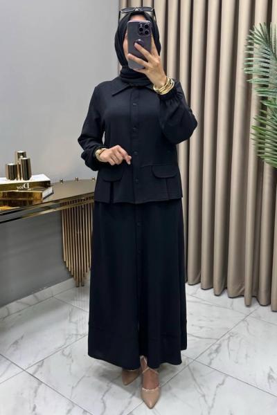 Sevcan Takım Siyah Siyah