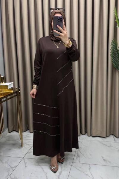 Sevda Elbise Kahve Kahverengi