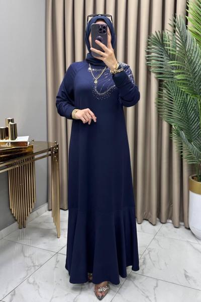 Seven Abiye Elbise Lacivert Lacivert