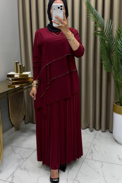 Sevgi Takım Bordo Bordo