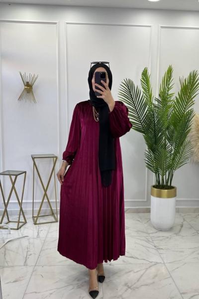 Şeyda Elbise Bordo Bordo