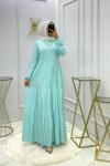 Seyyar Astarlı Elbise Mint Mint Yeşili