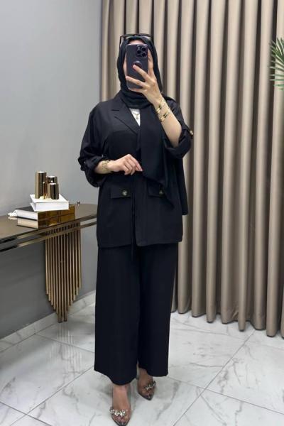 Sibel Takım Siyah Siyah