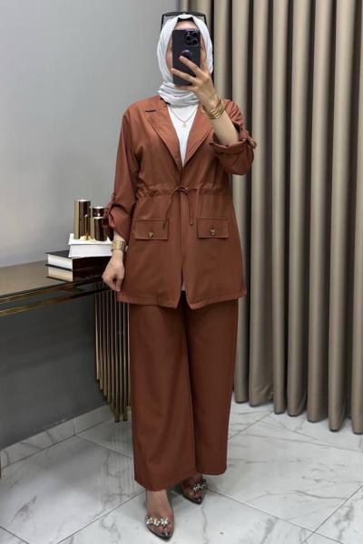 Sibel Takım Kahve Kahverengi