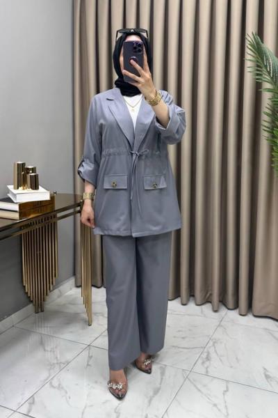 Sibel Takım Gri  Gri