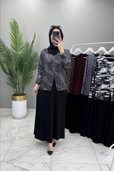 Simli Abiye Siyah  Siyah