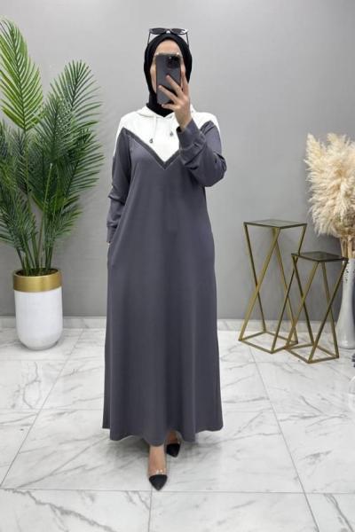 Spor Elbise Pul Detaylı Gri Gri