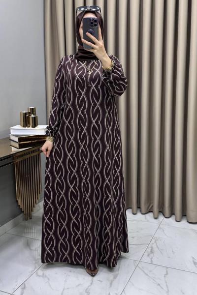 Şükran Elbise Kahve  Kahverengi