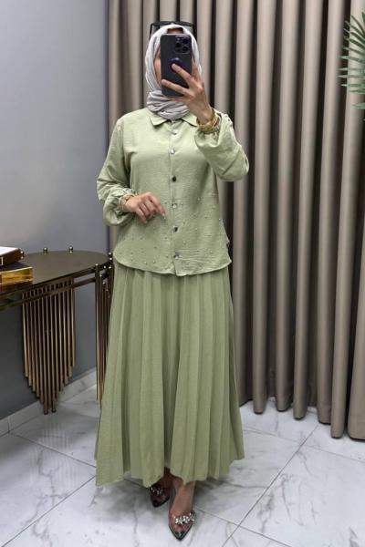 Suzan Etekli Takım Mint  Mint Yeşili