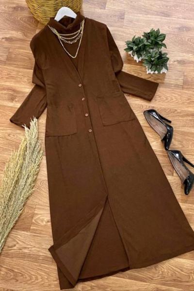 TRİKO HIRKA VE ELBİSE TAKIM-Tarçın Tarçın