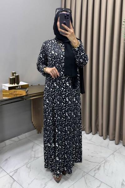 Tuğba Elbise Siyah Siyah