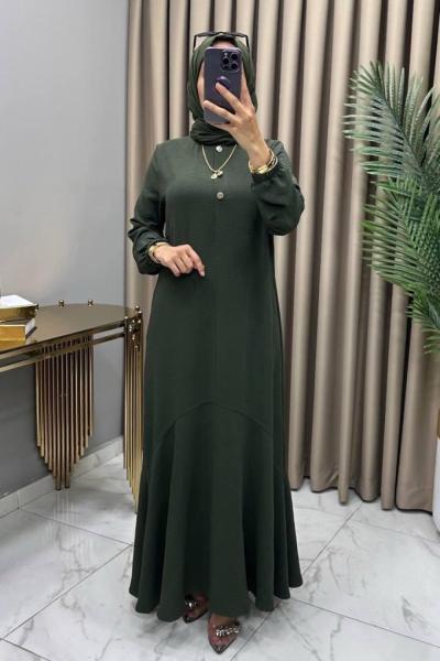 Tuğçe Elbise Haki Haki