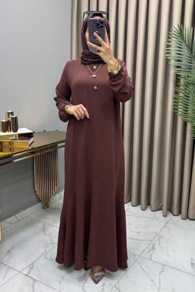 Tuğçe Elbise Kahve Kahverengi