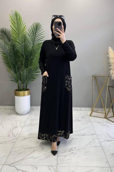 Tülay Elbise Siyah Siyah