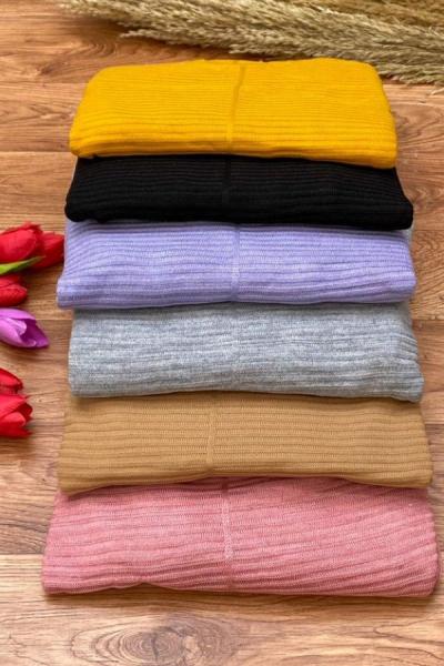 Tunik Triko Elbise Lila Tek Tunik Lila