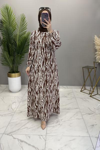 Ülkü Elbise Kahve  Kahverengi