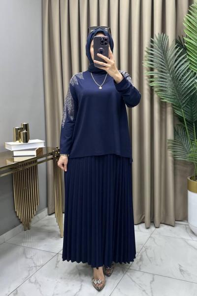 Yase Etekli Takım Lacivert Lacivert