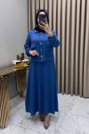 Yasemin Ceket Elbise Takım İndigo İndigo