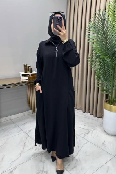 Yırtmaçlı Takım Siyah Siyah