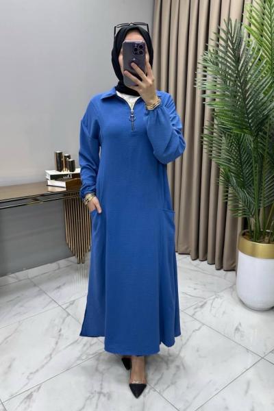 Yırtmaçlı Takım İndigo İndigo