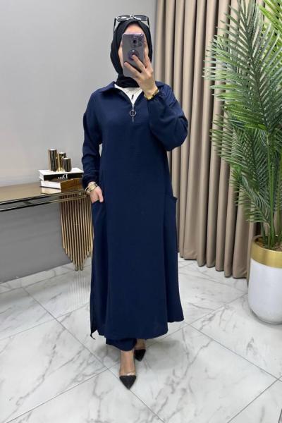 Yırtmaçlı Takım Lacivert  Lacivert