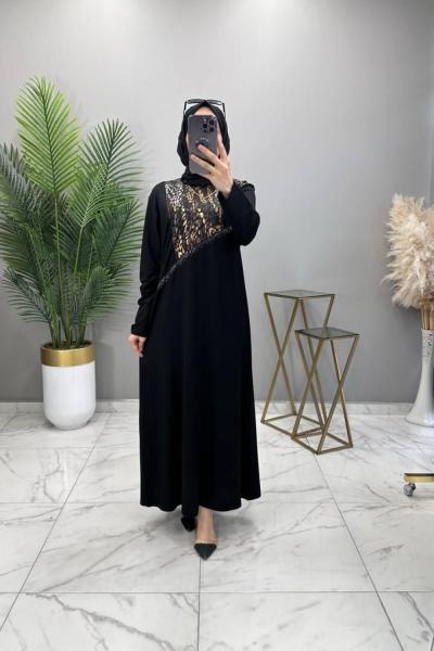 Yonca Abiye Elbise Siyah Siyah