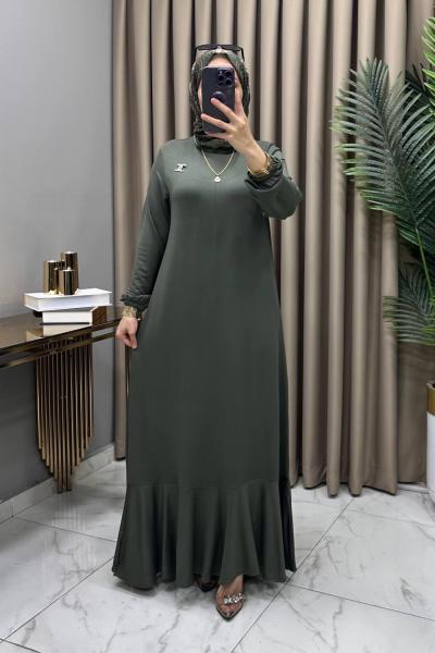 Yonca Elbise Broş Hediyeli Haki Haki