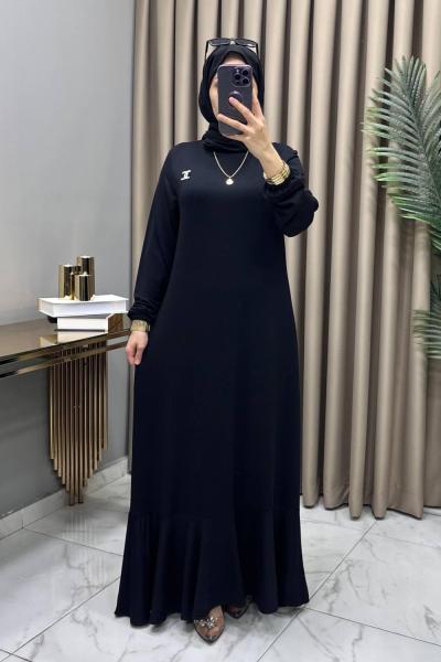 Yonca Elbise Broş Hediyeli Siyah Siyah