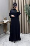 Yonca Elbise Broş Hediyeli Siyah Siyah